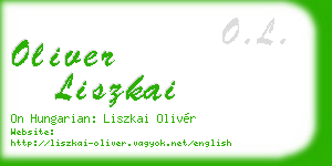 oliver liszkai business card
